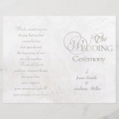 Programmes de mariage vintage blanc (Devant)