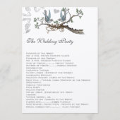 Programmes de mariage Vintage Bluebird (Dos)