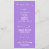 Programmes de mariage Vintage d'argent et de viole (Dos)