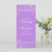 Programmes de mariage Vintage d'argent et de viole (Debout devant)