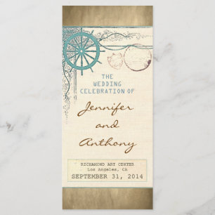 programmes de mariage vintage nautique