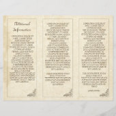 Programmes de mariage vintages en montgolfière (Dos)