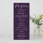 Programmes de mariage violet et blanc (Debout devant)