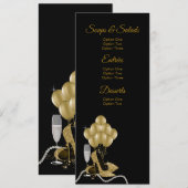 Programmes de menus pour l'anniversaire d'une femm (Devant / Derrière)