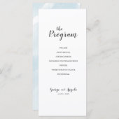 Programmes de partie bleu aquarelle (Devant / Derrière)