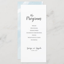 Programmes de partie bleu aquarelle