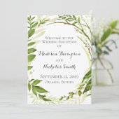 Programmes de réception de mariage vert, Verdure r (Debout devant)