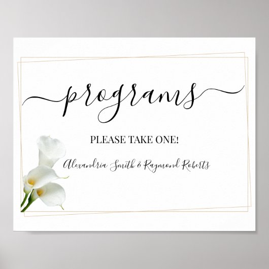 Programmes Décoration de cérémonie de mariage Call (Devant)