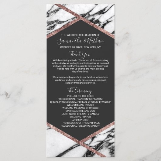 Programmes Hexagone de triage or Rose de marbre mo (Devant)