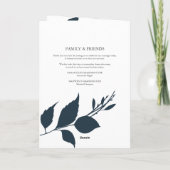 Programmes minimalistes de cérémonie des Mariages (Dos)