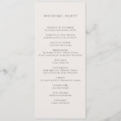 Programmes modernes de mariage botanique neutres (Dos)