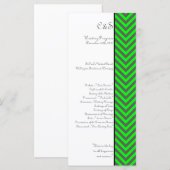 Programmes modernes de mariage vert/gris Chevron N (Devant / Derrière)