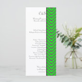 Programmes modernes de mariage vert/gris Chevron N (Debout devant)