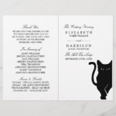Programmes modernes de mariage Whimsical Black Cat (Devant)