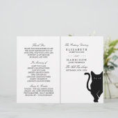 Programmes modernes de mariage Whimsical Black Cat (Debout devant)