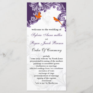 programmes pourpres et oranges de perruches