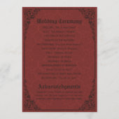 Programmes Red Gothic Victorian Mariage damassé (Dos)