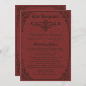 Programmes Red Gothic Victorian Mariage damassé (Devant / Derrière)