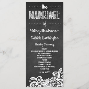 Programmes rustiques de tableau et de mariage de