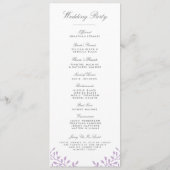 Programmes secrets de mariage de jardin - Orchidée (Dos)