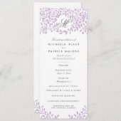 Programmes secrets de mariage de jardin - Orchidée (Devant / Derrière)