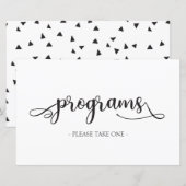 Programmes | Veuillez en prendre une | Panneau Mar (Devant / Derrière)