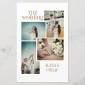 Programmes vintage Chic Photo Wedding (Devant)