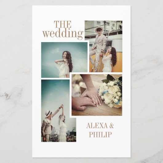 Programmes vintage Chic Photo Wedding (Devant)