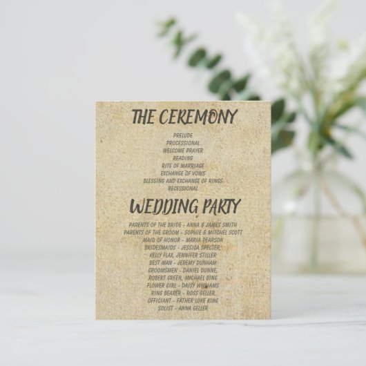 Programmes Vintages Brown de mariage classique (Debout devant)