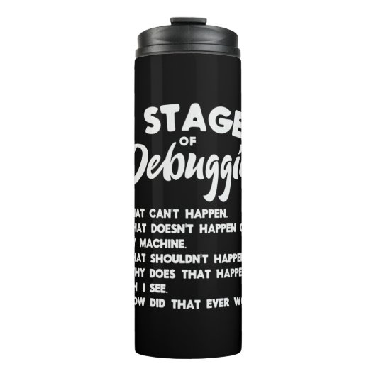 programmeur 6 stadia van debuggen thermosbeker (Voorkant)