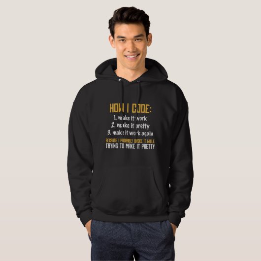 Programmeur Coder - Ontwikkelaar Programmering Cod Hoodie (Voorkant volledig)