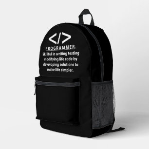 Programmeur Codeur Ontwikkelaar Programmeur Bedrukte Rugzak