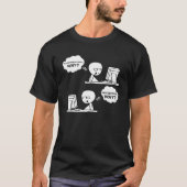 Programmeur Computer Code Werkt Waarom Meme Coderi T-shirt (Voorkant)