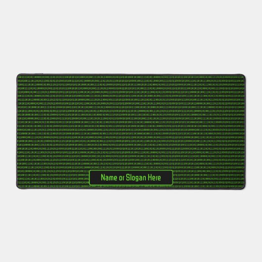 Programmeur, Geek Binaire Machinecode Groen/Zwart Bureaumat (Voorkant)