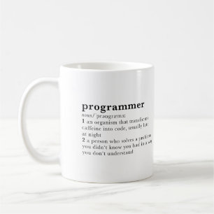 programmeur. grappig woordenboek koffiemok