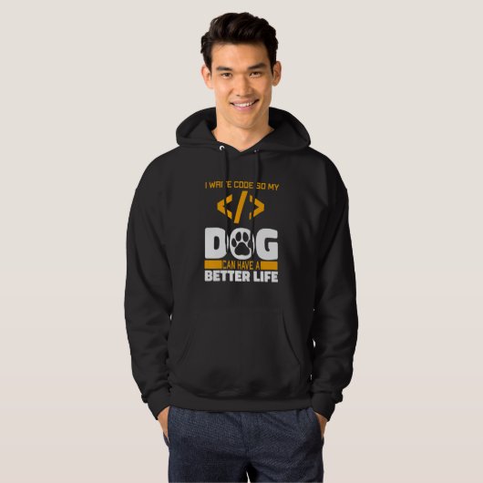 Programmeur Hond Software Engineer - Coderingsprog Hoodie (Voorkant volledig)