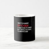 Programmeur ik becommentariëer Mijn Code niet Koffiemok (Center)