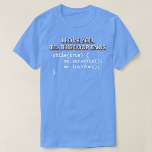 Programmeur Ik hou van je tot code T-shirt (Design voorkant)