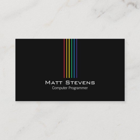 Programmeur informatique Carte de visite simple (Devant)
