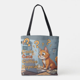 Programmeur Kat Humor Code, Katten, Koffie – Herha Draagtas
