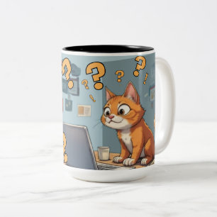Programmeur Kat Humor Code, Katten, Koffie – Herha Tweekleurige Koffiemok