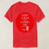 programmeur Keep Calm and Code on software hackath T-shirt (Design voorkant)