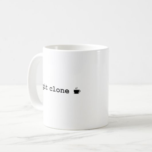 Programmeur Koffie Mok - Git Clone Coffee (Voorkant links)