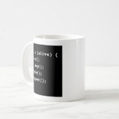 Programmeur Levenscycluslus (while lus) Koffiemok (Voorkant links)