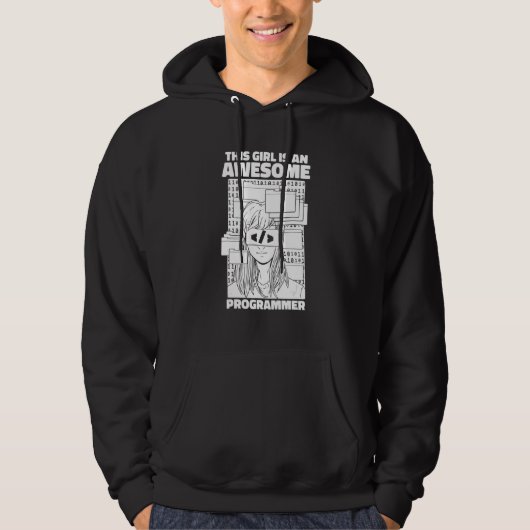 Programmeur Meisje Codeert Software Engineer Ontwi Hoodie (Voorkant)