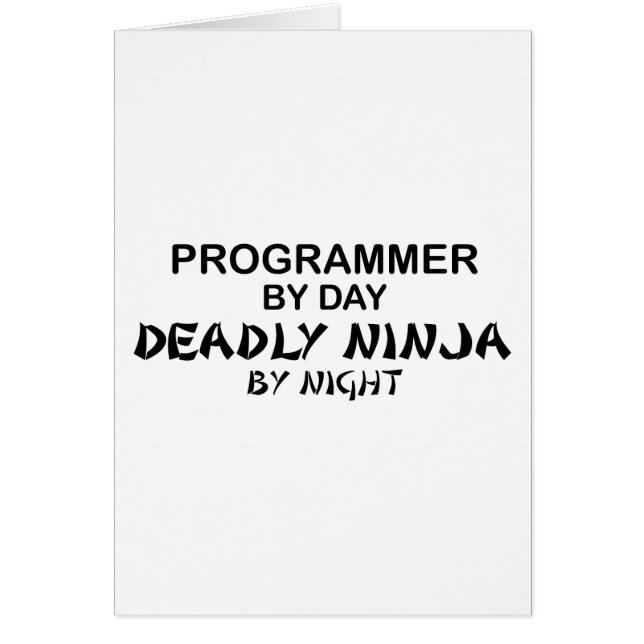 Programmeur Ninja mortel par nuit (Devant)