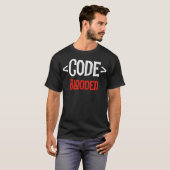 Programmeur Ontwikkelaar Code Label Blooded Coding T-shirt (Voorkant volledig)