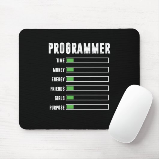 Programmeur programmeren coderen codeur ontwikkela muismat (Met muis)