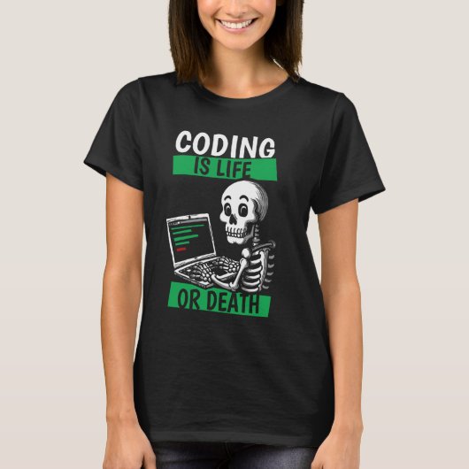 Programmeur Skeleton Programming - Software Coding T-shirt (Voorkant)