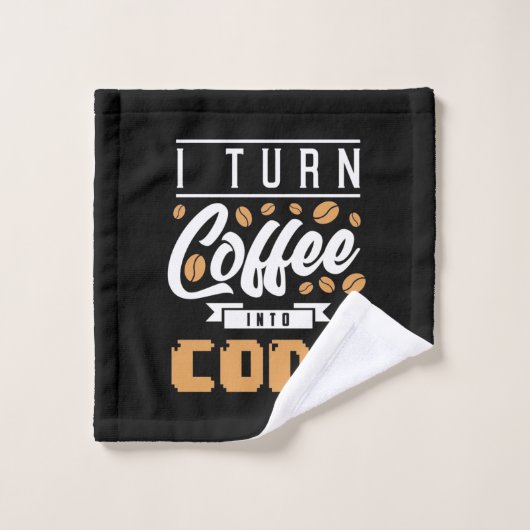Programmeur Transformez Le Café En Code (Gant de toilette)